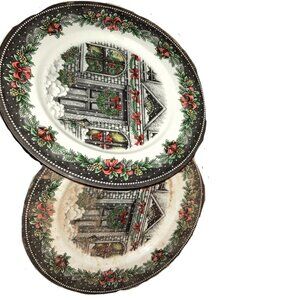 2 Royal Stafford  “Christmas Home”  11 Inch  Dinner Plates